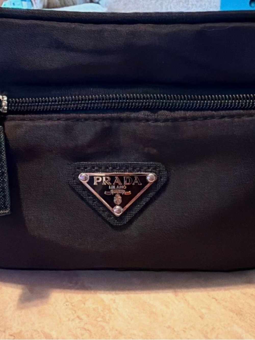 Prada Black Nylon Men's Waist Pouch with Triangle Logo - Picture 5 of 5